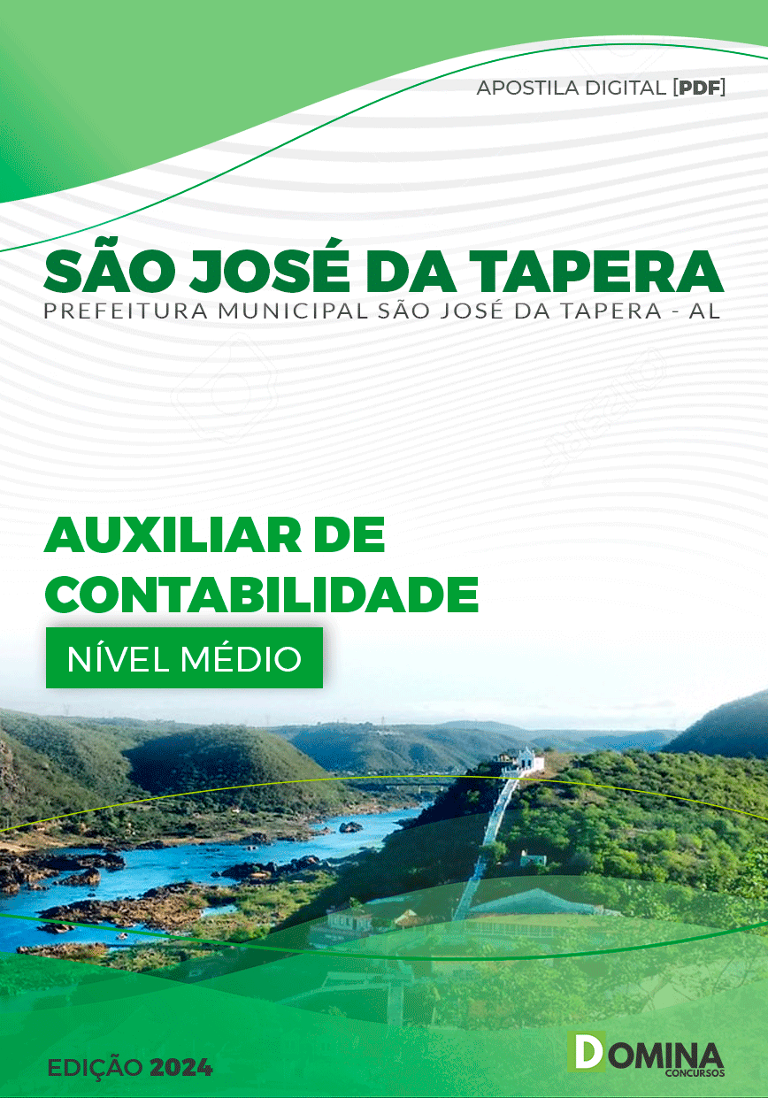 Apostila São José Da Tapera AL 2024 Auxiliar De Contabilidade