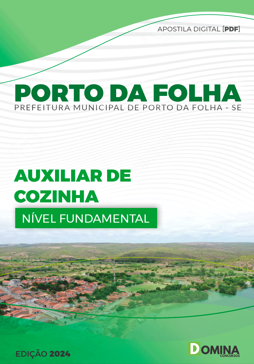 Apostila Porto Da Folha SE 2024 Auxiliar De Cozinha