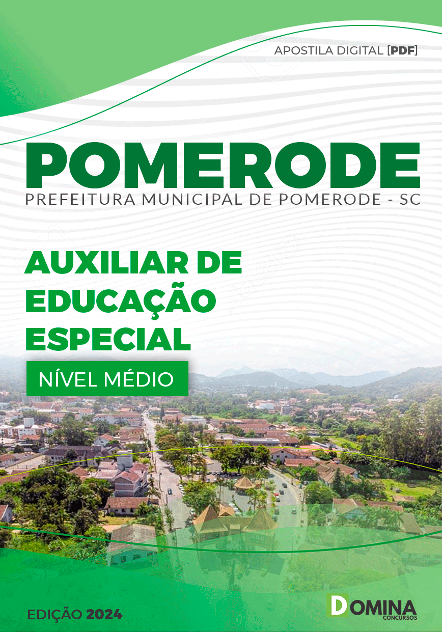 Apostila Auxiliar de Educação Especial Pomerode SC 2024