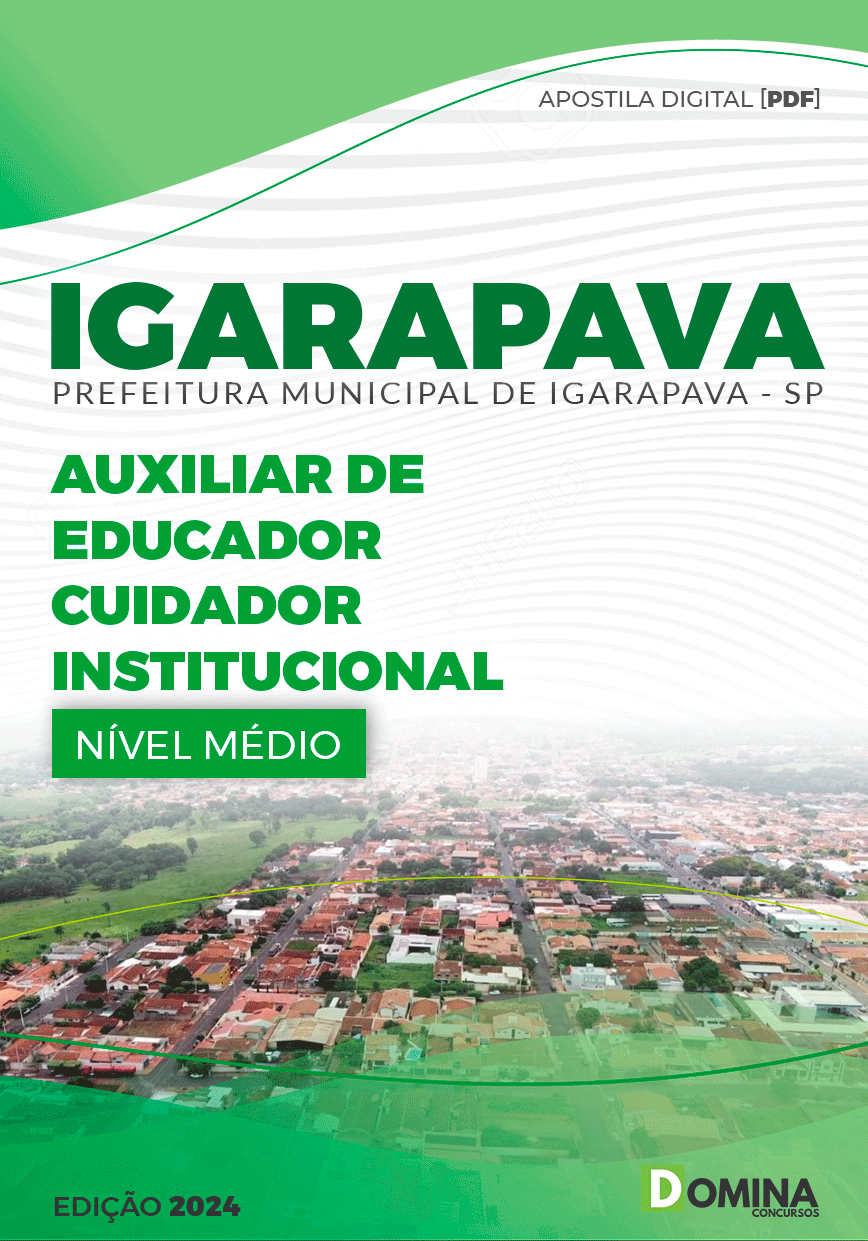 Apostila Auxiliar Educador Institucional Igarapava SP 2024