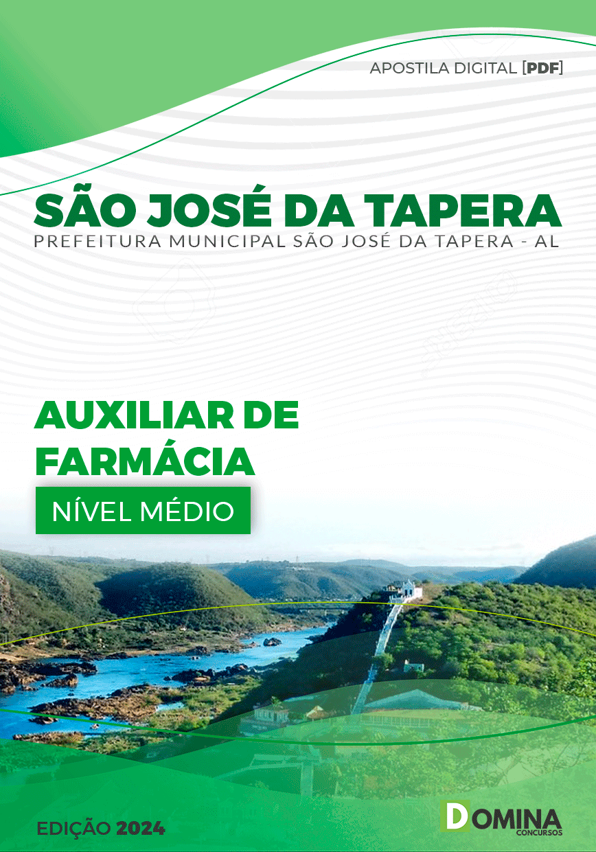 Apostila São José Da Tapera AL 2024 Auxiliar De Farmácia