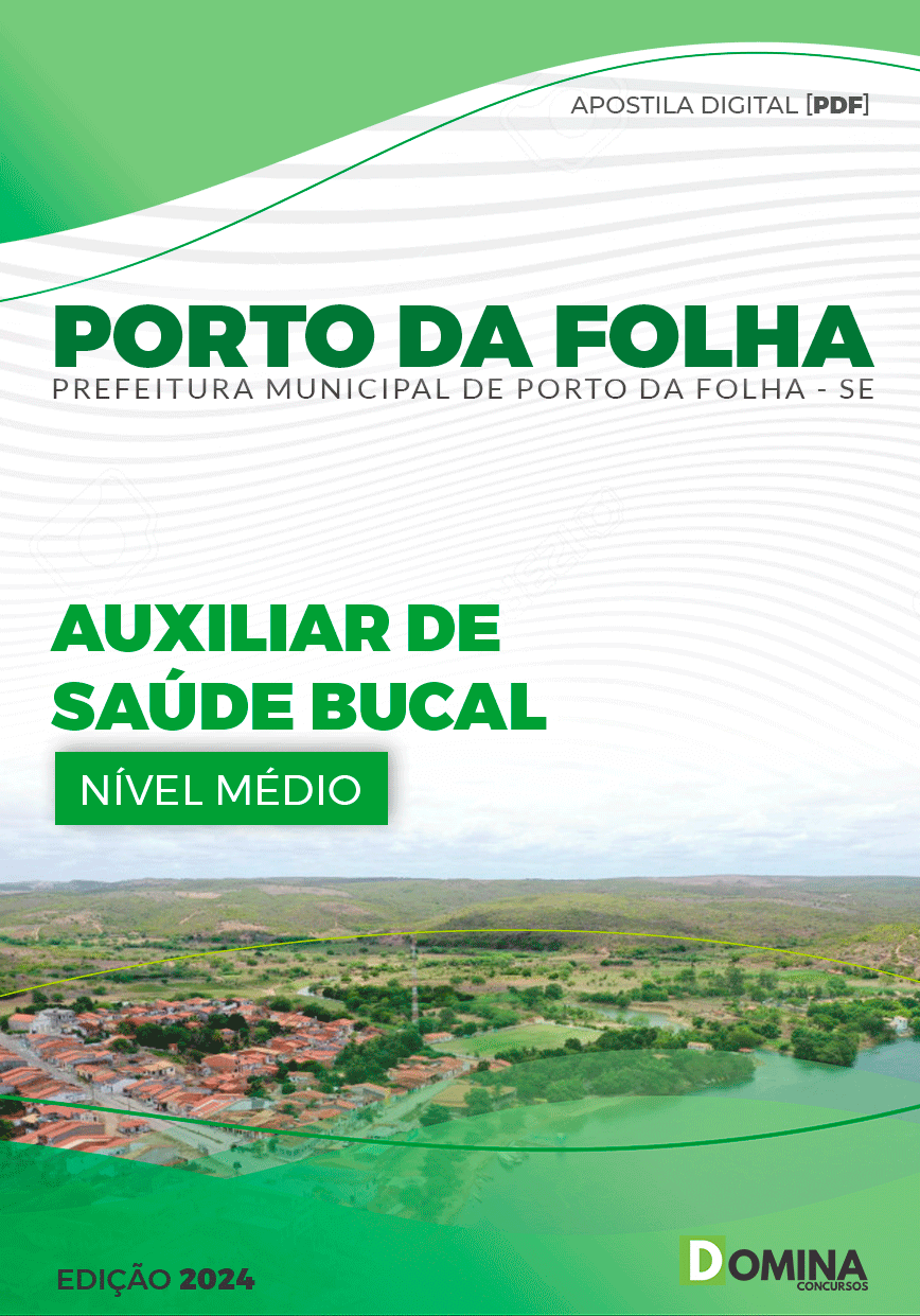 Apostila Porto Da Folha SE 2024 Auxiliar De Saúde Bucal