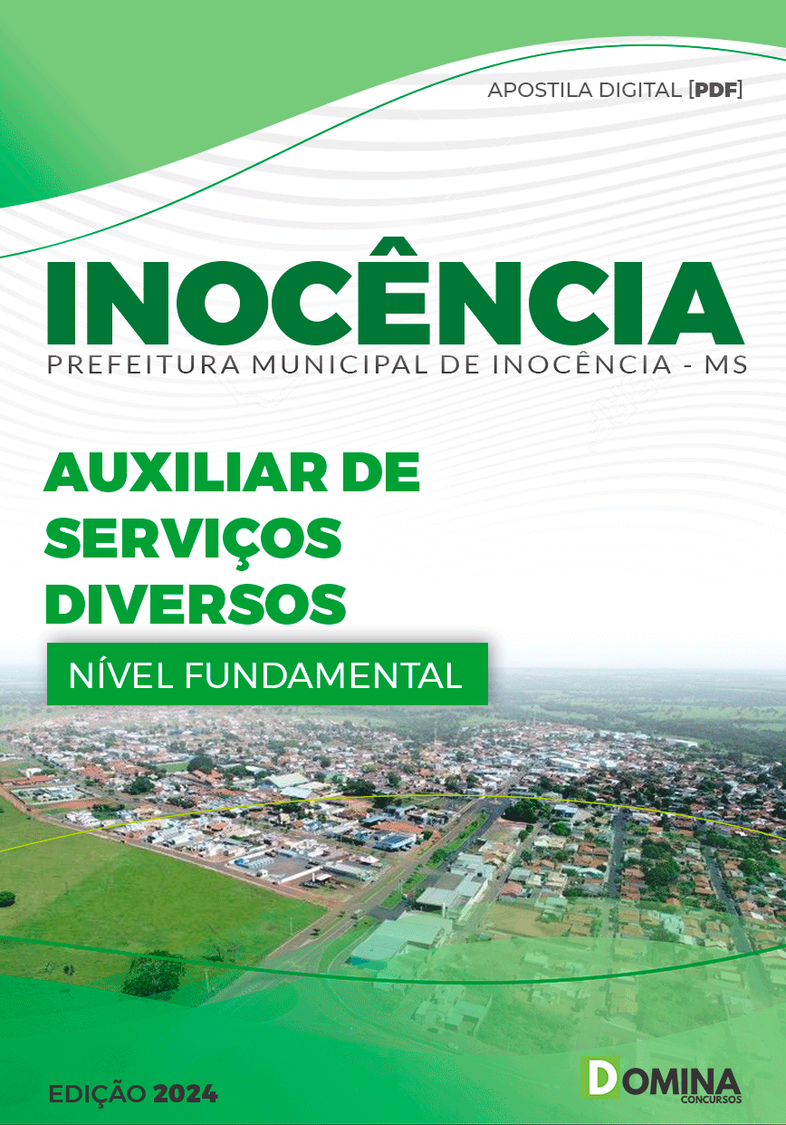 Apostila Inocência MS 2024 Auxiliar de Serviços Diversos