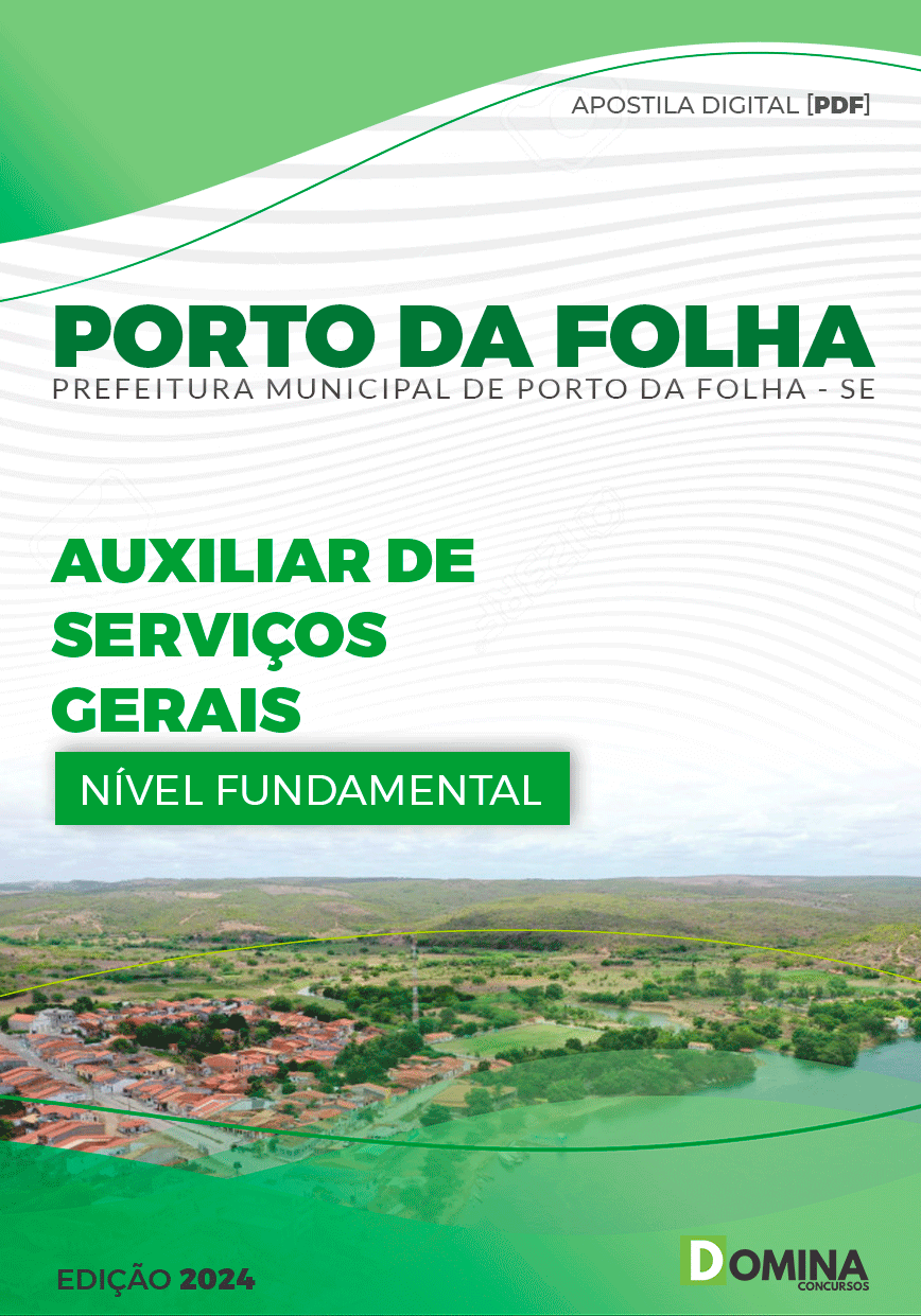 Apostila Porto Da Folha SE 2024 Auxiliar De Serviço Gerais