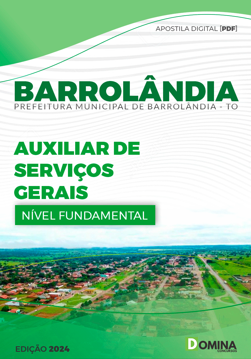 Apostila Barrolândia TO 2024 Auxiliar De Serviços Gerais