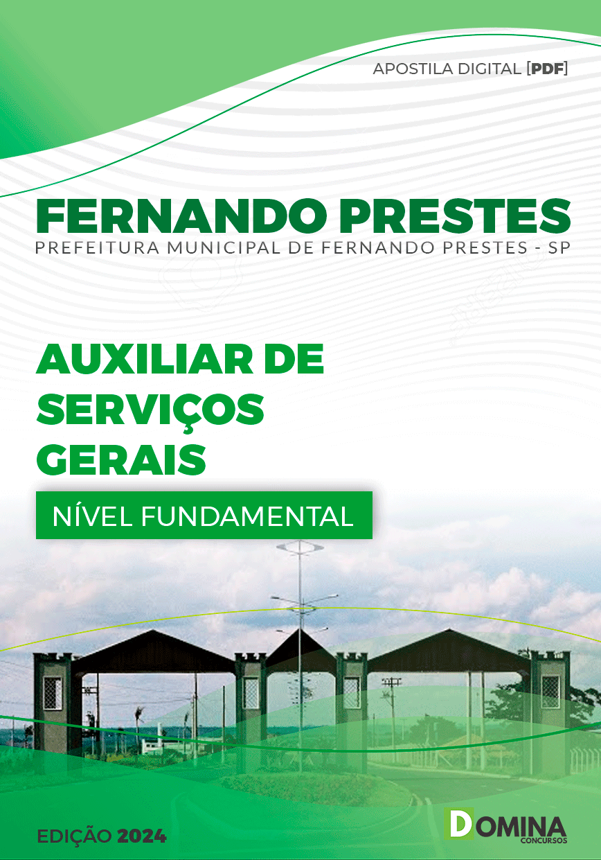 Apostila Fernando Prestes SP 2024 Auxiliar de Serviços Gerais