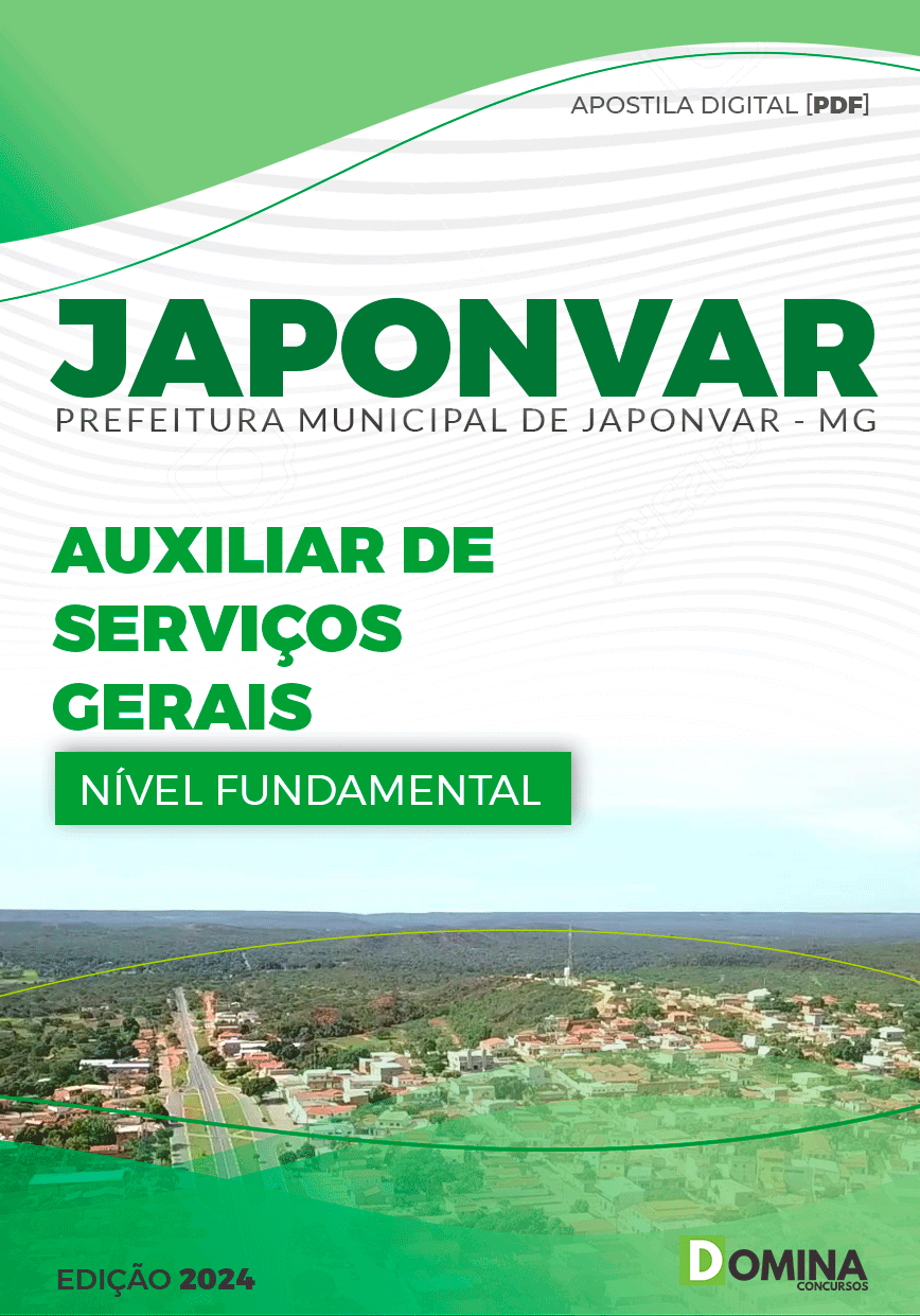 Apostila Auxiliar de Serviços Gerais Japonvar MG 2024