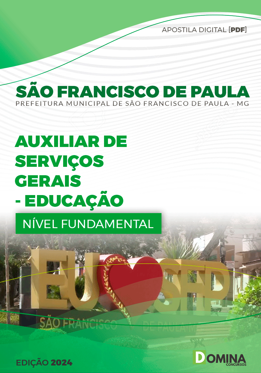 Apostila São Francisco de Paula MG 2024 Auxiliar Serviços Gerais