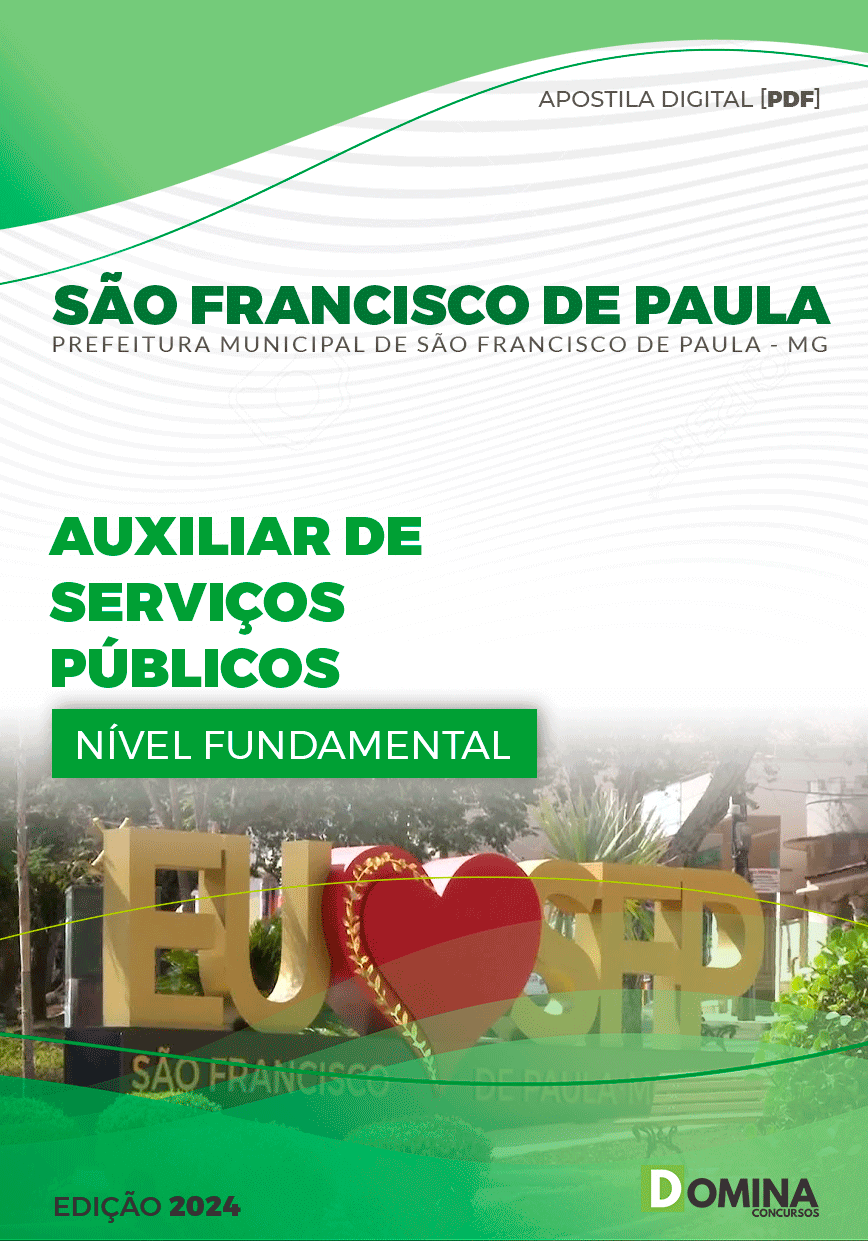 Apostila São Francisco de Paula MG 2024 Aux Serviços Públicos