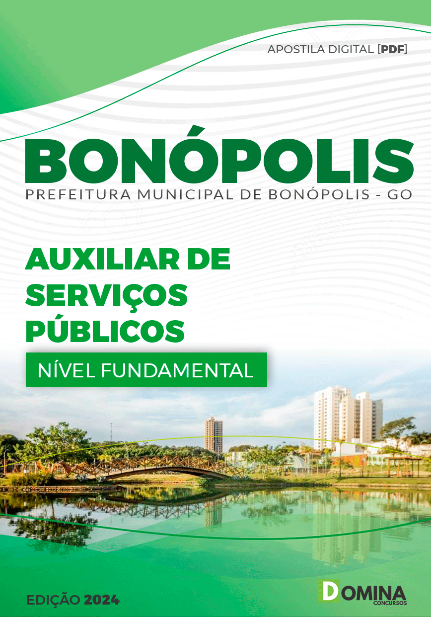 Apostila Auxiliar de Serviços Públicos Bonópolis GO 2024