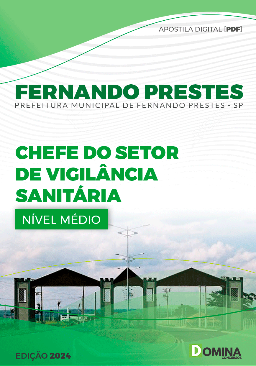 Apostila Fernando Prestes SP 2024 Chefe Setor Vigilância Sanit