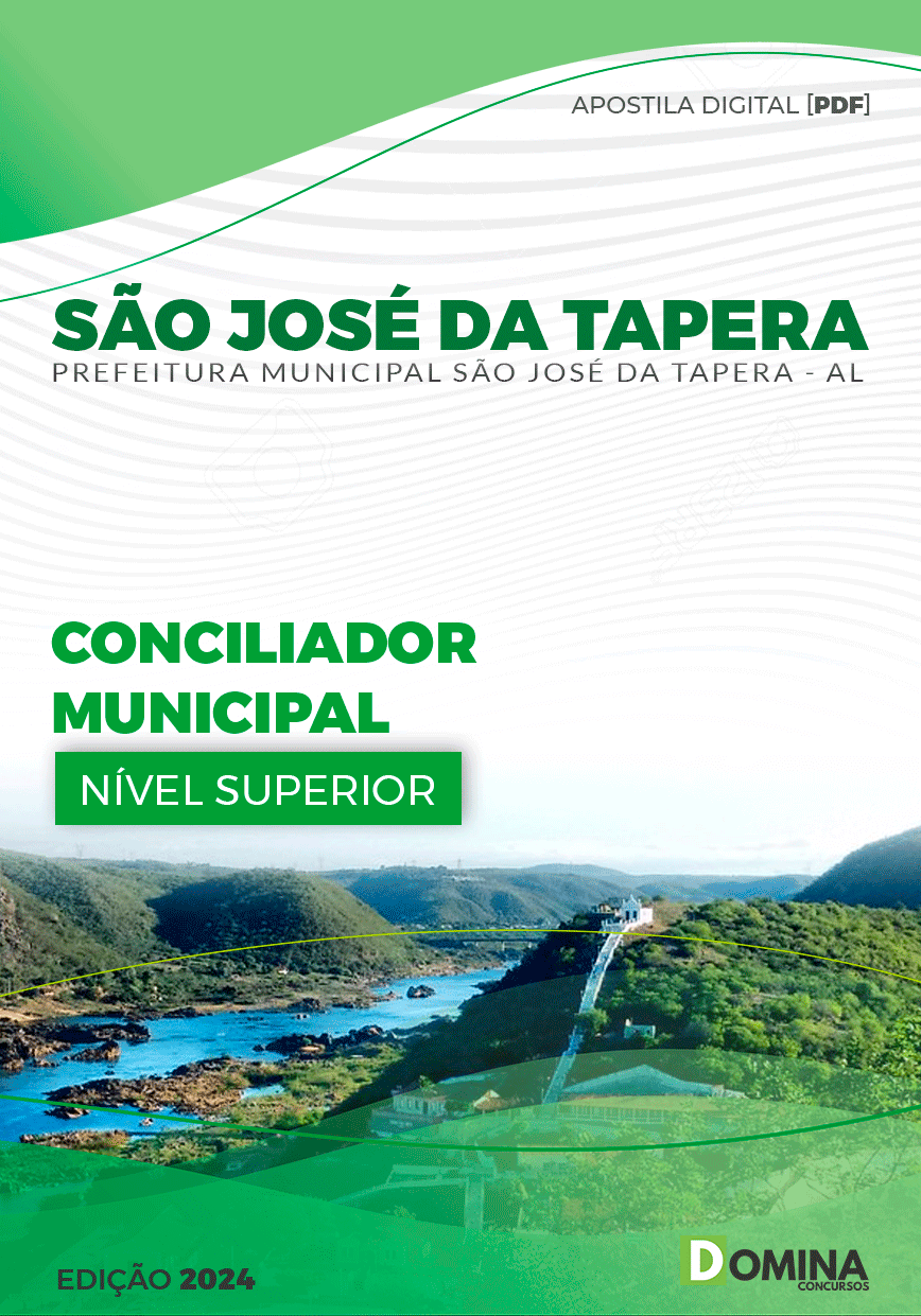 Apostila São José Da Tapera AL 2024 Conciliador Municipal