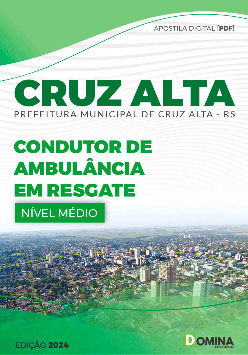 Apostila Condutor de Ambulância em Resgate Cruz Alta RS 2024