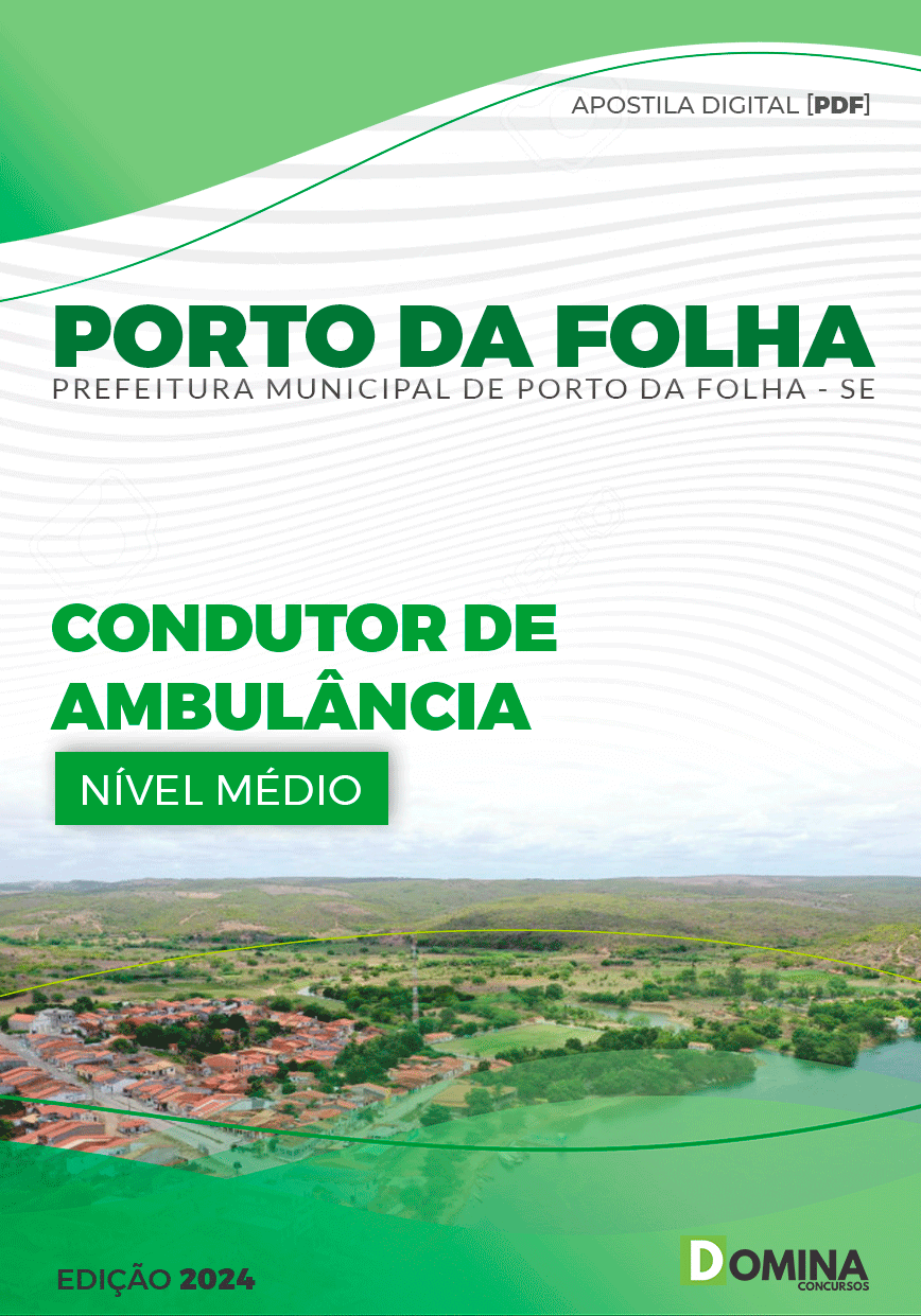 Apostila Porto Da Folha SE 2024 Condutor Ambulância