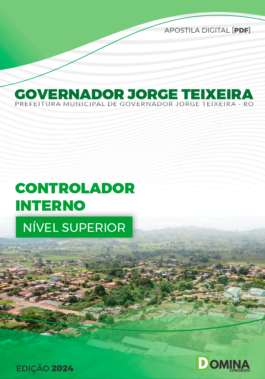 Apostila Governador Jorge Teixeira RO 2024 Controlador Interno