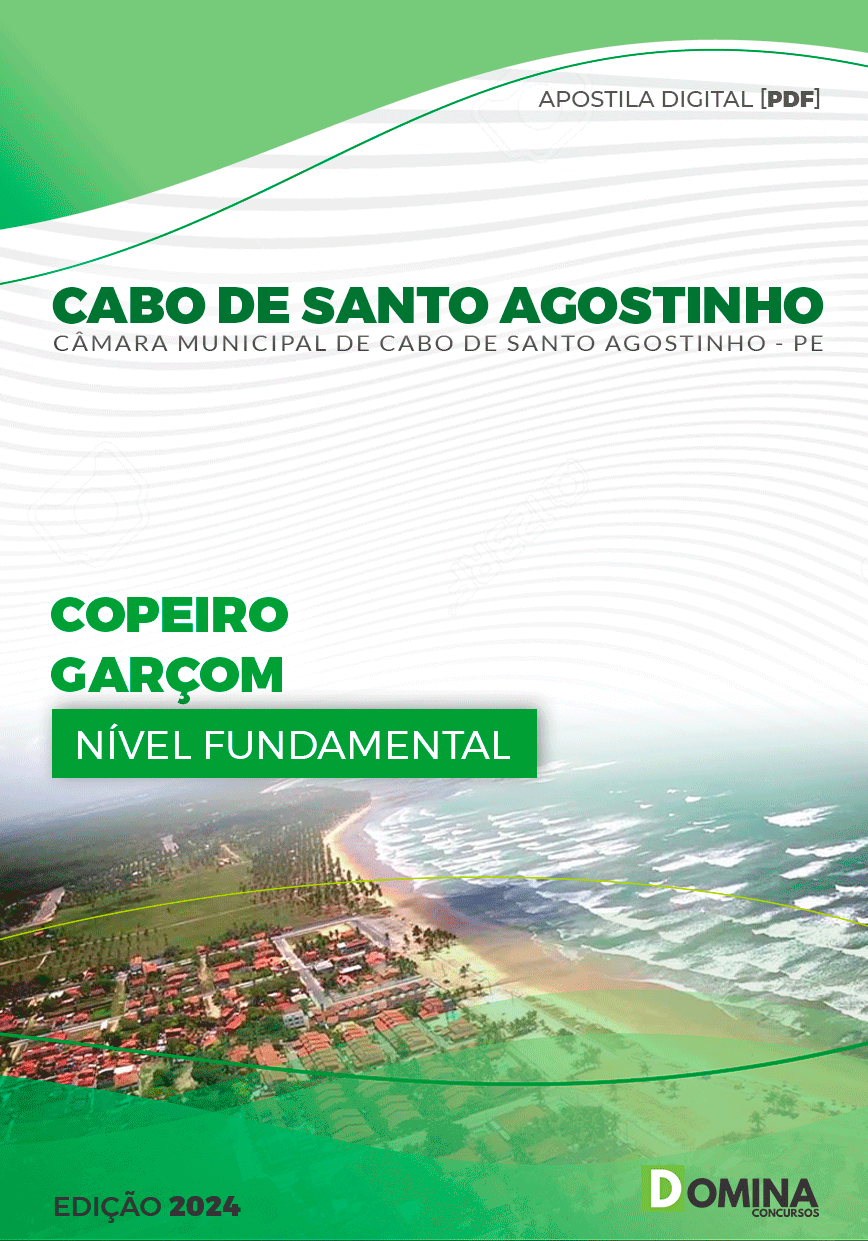 Apostila Câmara Cabo De Santo Agostinho PE 2024 Cop Garçom