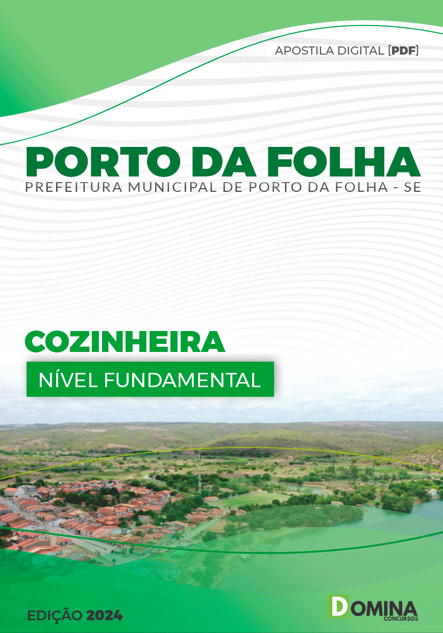 Apostila Porto Da Folha SE 2024 Cozinheira