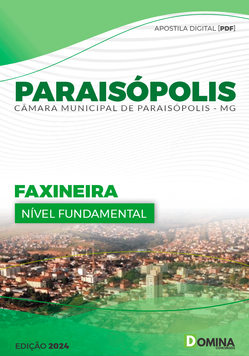 Apostila Faxineira Câmara Paraisópolis MG 2024