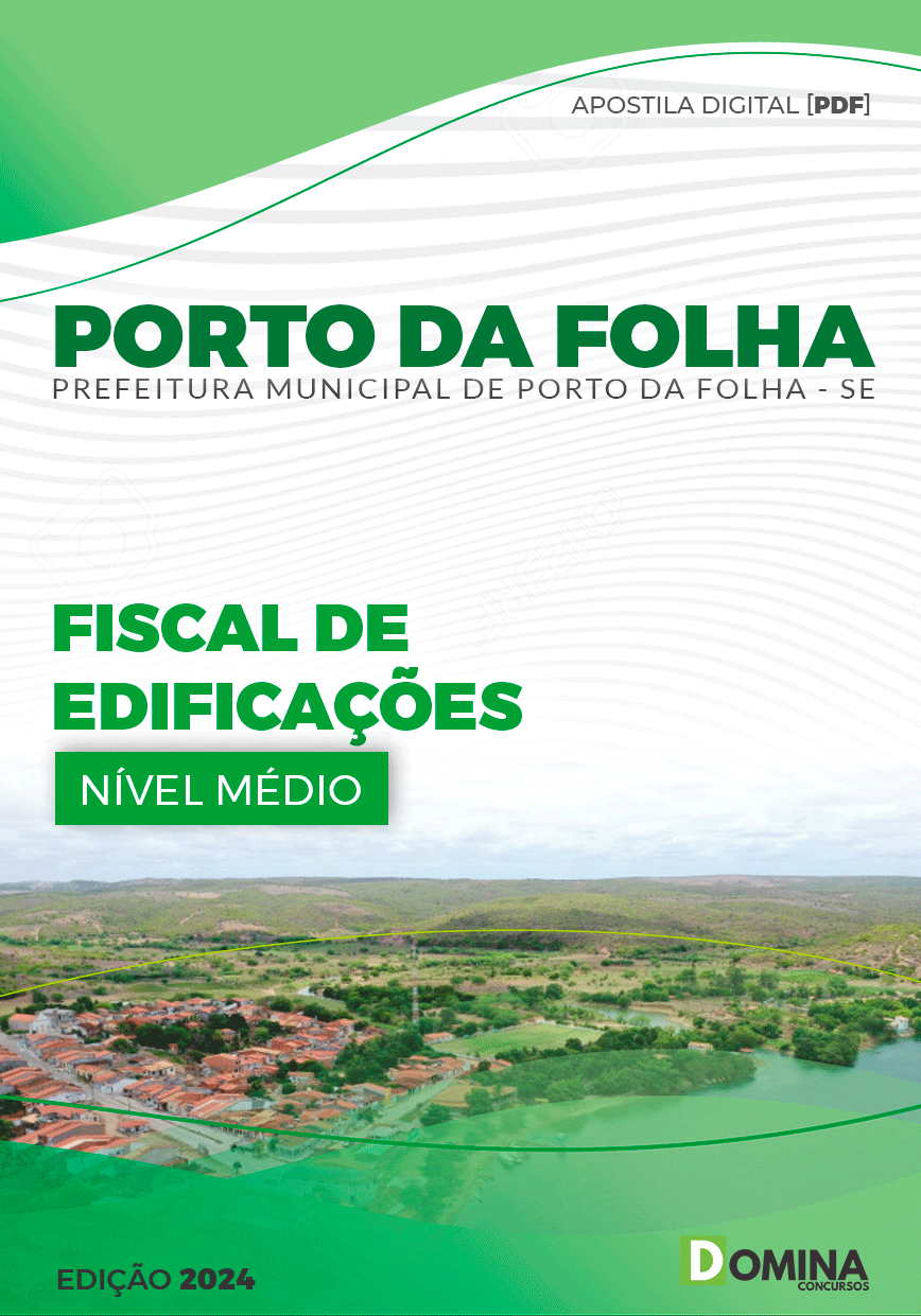 Apostila Porto Da Folha SE 2024 Fiscal Edificações