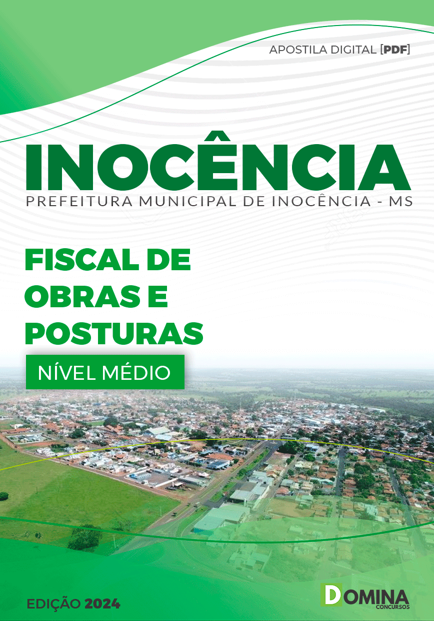 Apostila Inocência MS 2024 Fiscal de Obras e Posturas