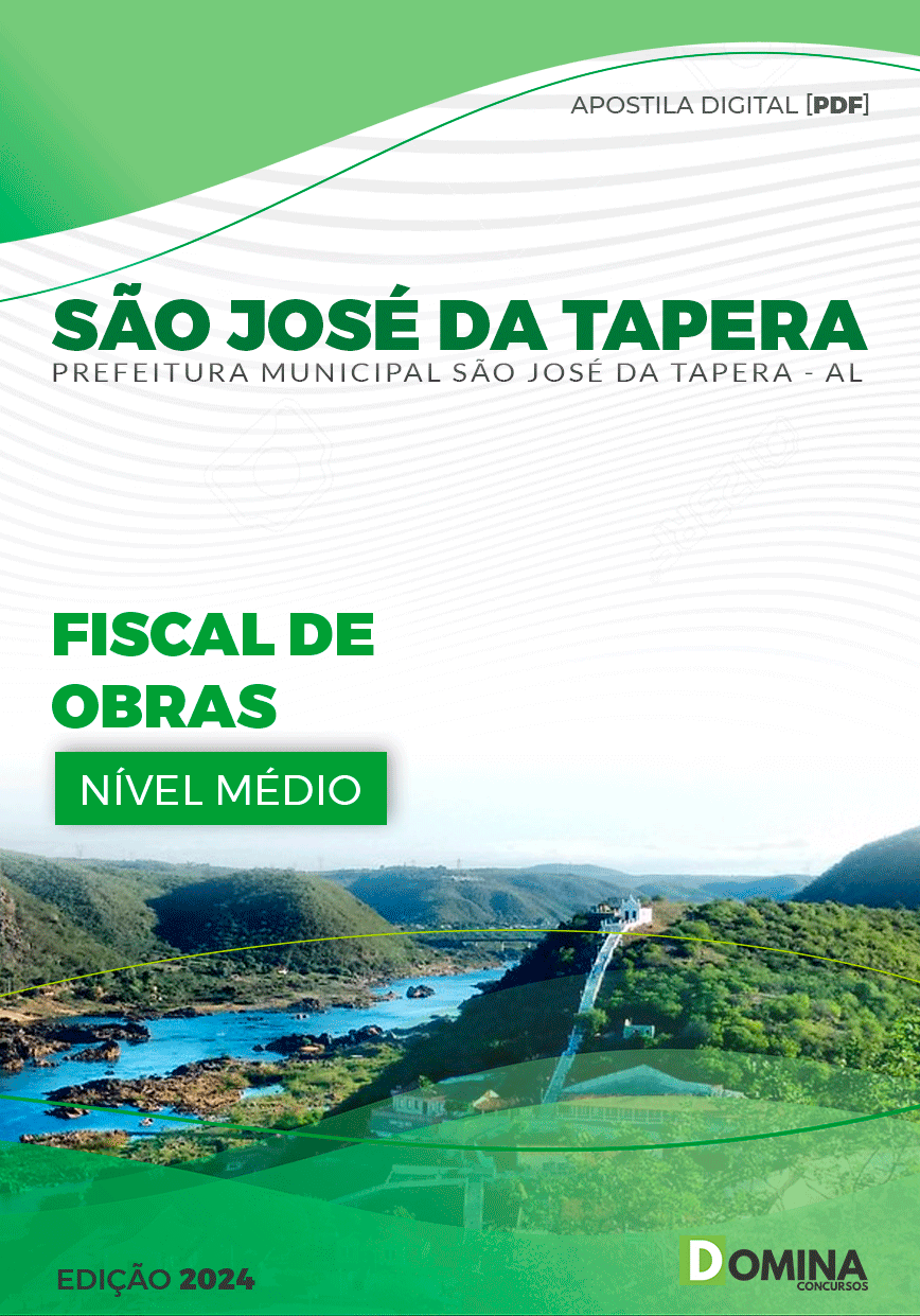 Apostila São José Da Tapera AL 2024 Fiscal De Obras