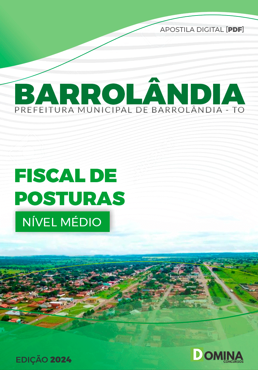 Apostila Barrolândia TO 2024 Fiscal De Posturas