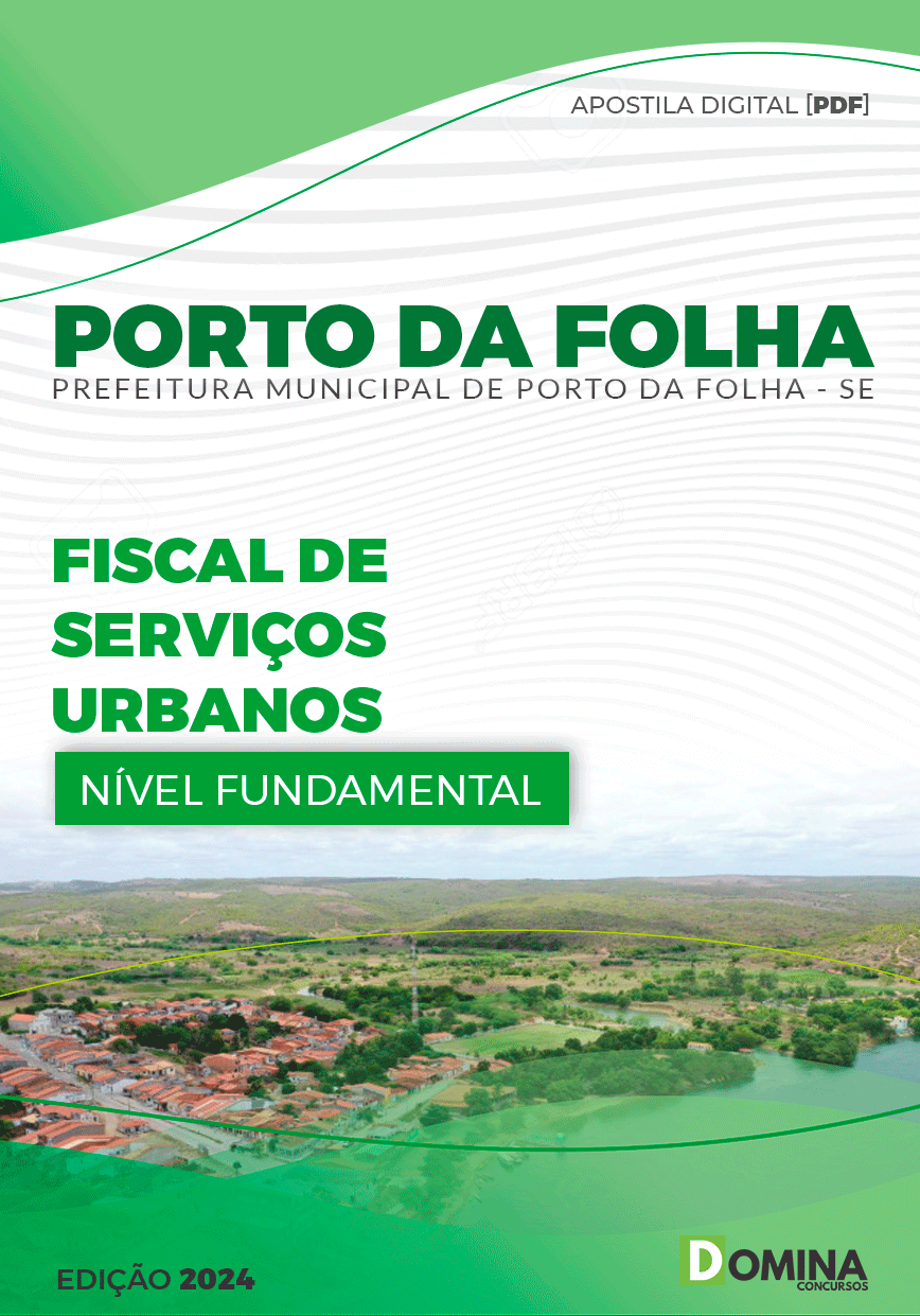 Apostila Porto Da Folha SE 2024 Fiscal Serviço Urbano