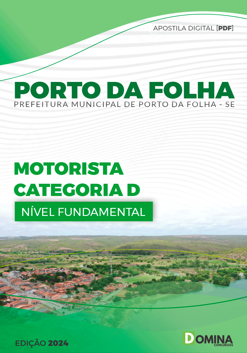 Apostila Porto Da Folha SE 2024 Motorista Categoria D