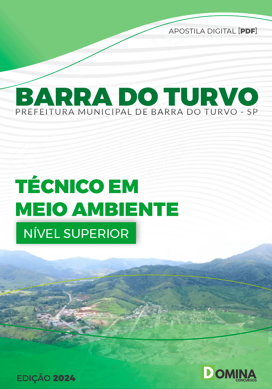 Apostila Barra do Turvo SP 2024 Técnico Em Meio Ambiente