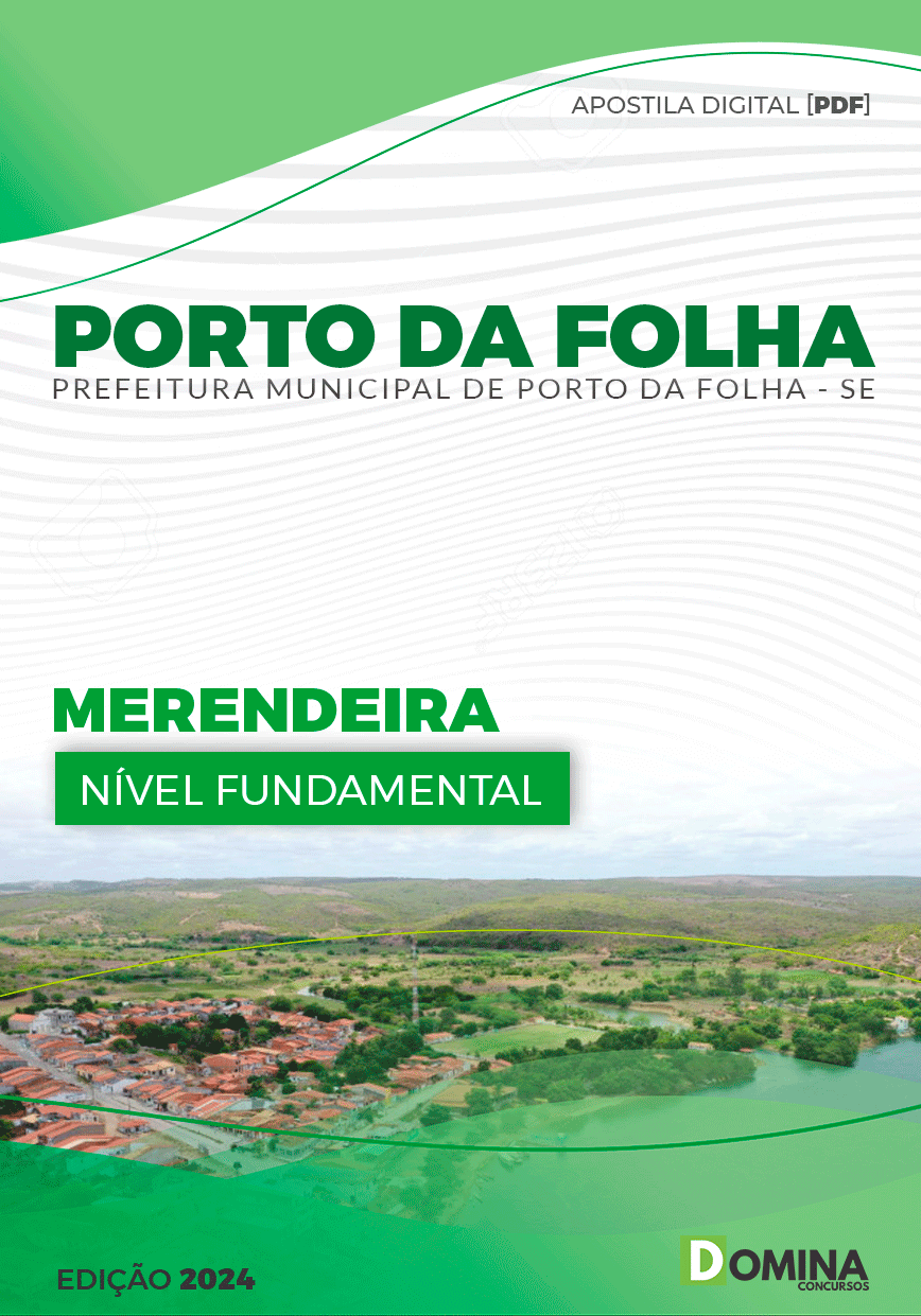 Apostila Porto Da Folha SE 2024 Merendeira