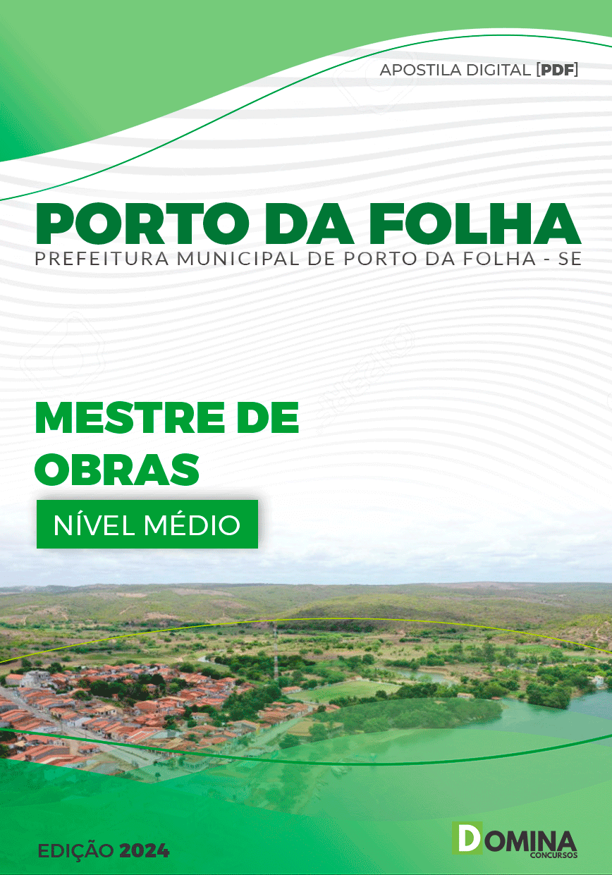 Apostila Porto Da Folha SE 2024 Mestre De Obras