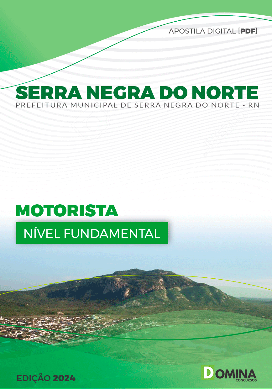 Apostila Serra Negra Do Norte RN 2024 Motorista