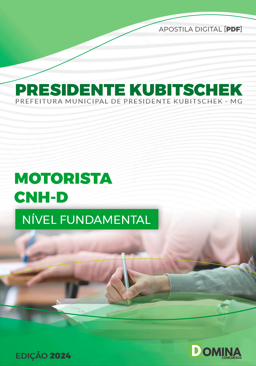 Apostila Motorista CNH D Presidente Kubitschek MG 2024