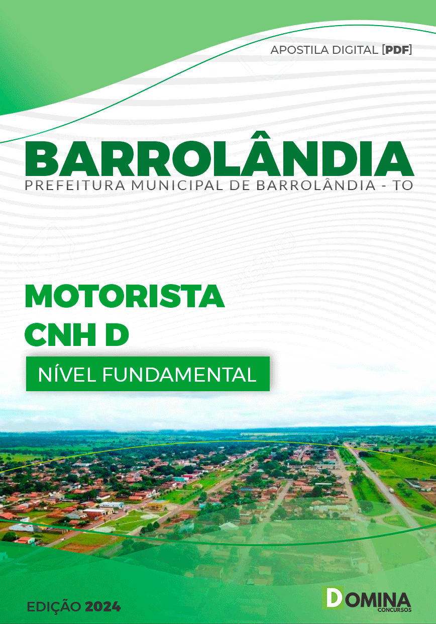 Apostila Barrolândia TO 2024 Motorista CNH D