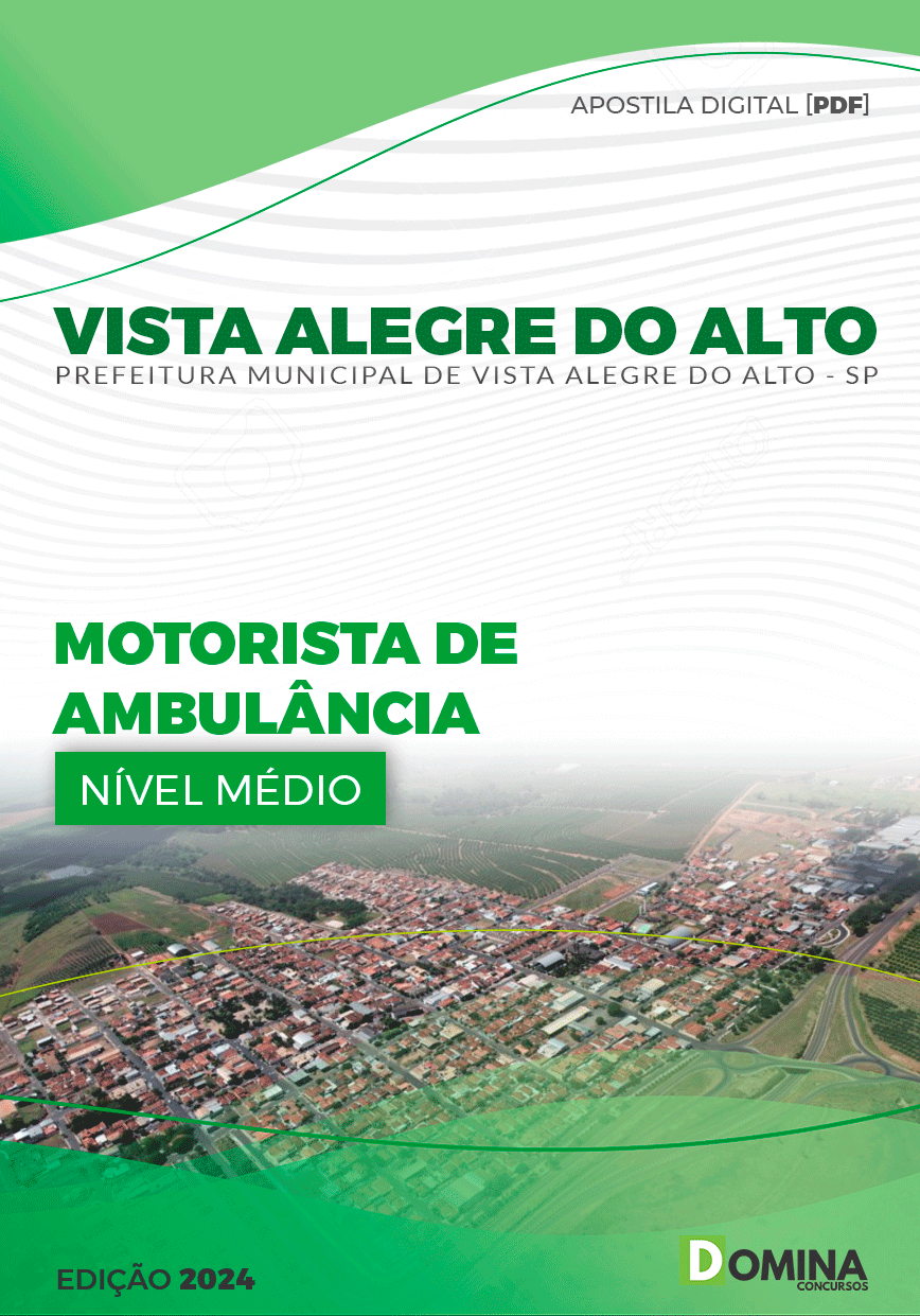 Apostila Motorista de Ambulância Vista Alegre do Alto SP 2024