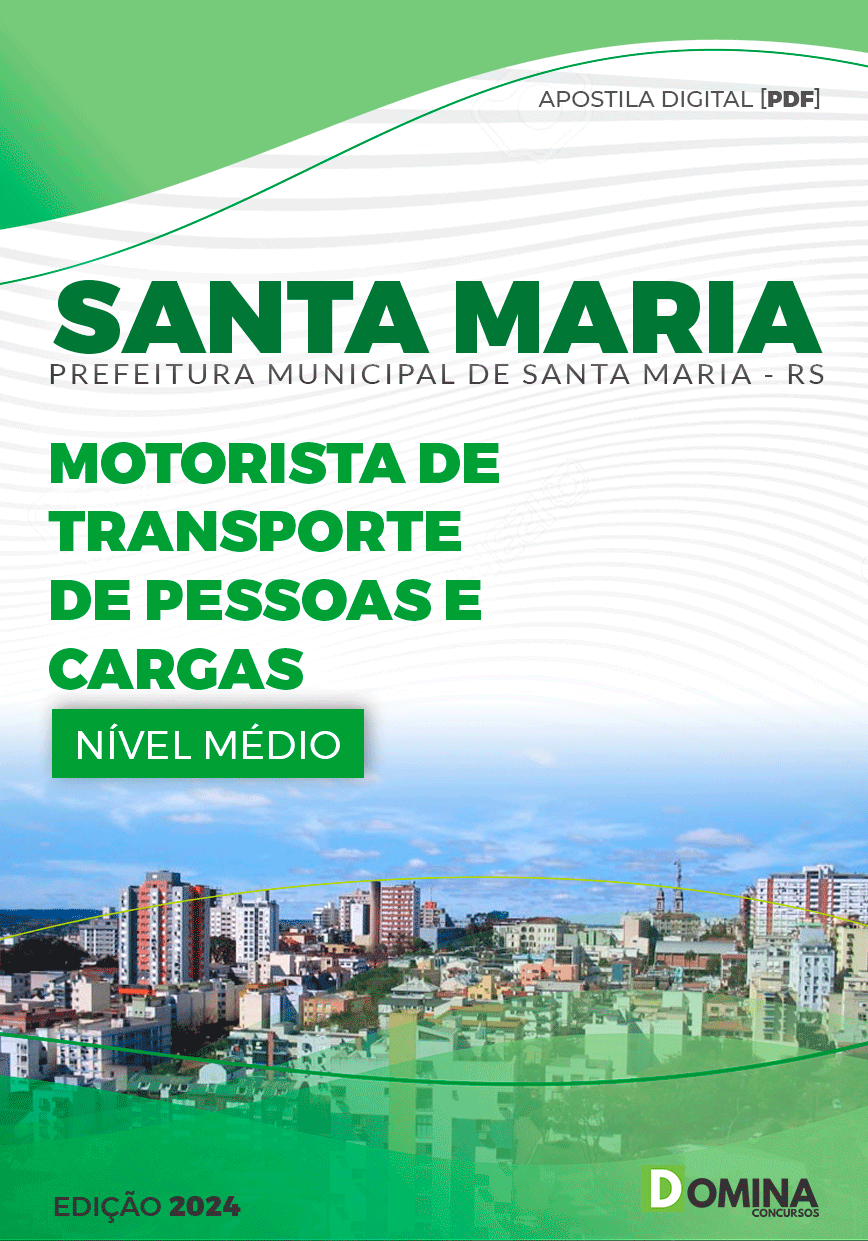 Apostila Motorista de Transporte Santa Maria RS 2024