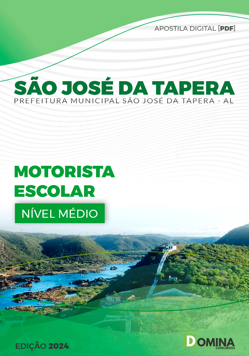 Apostila São José Da Tapera AL 2024 Motorista Escolar