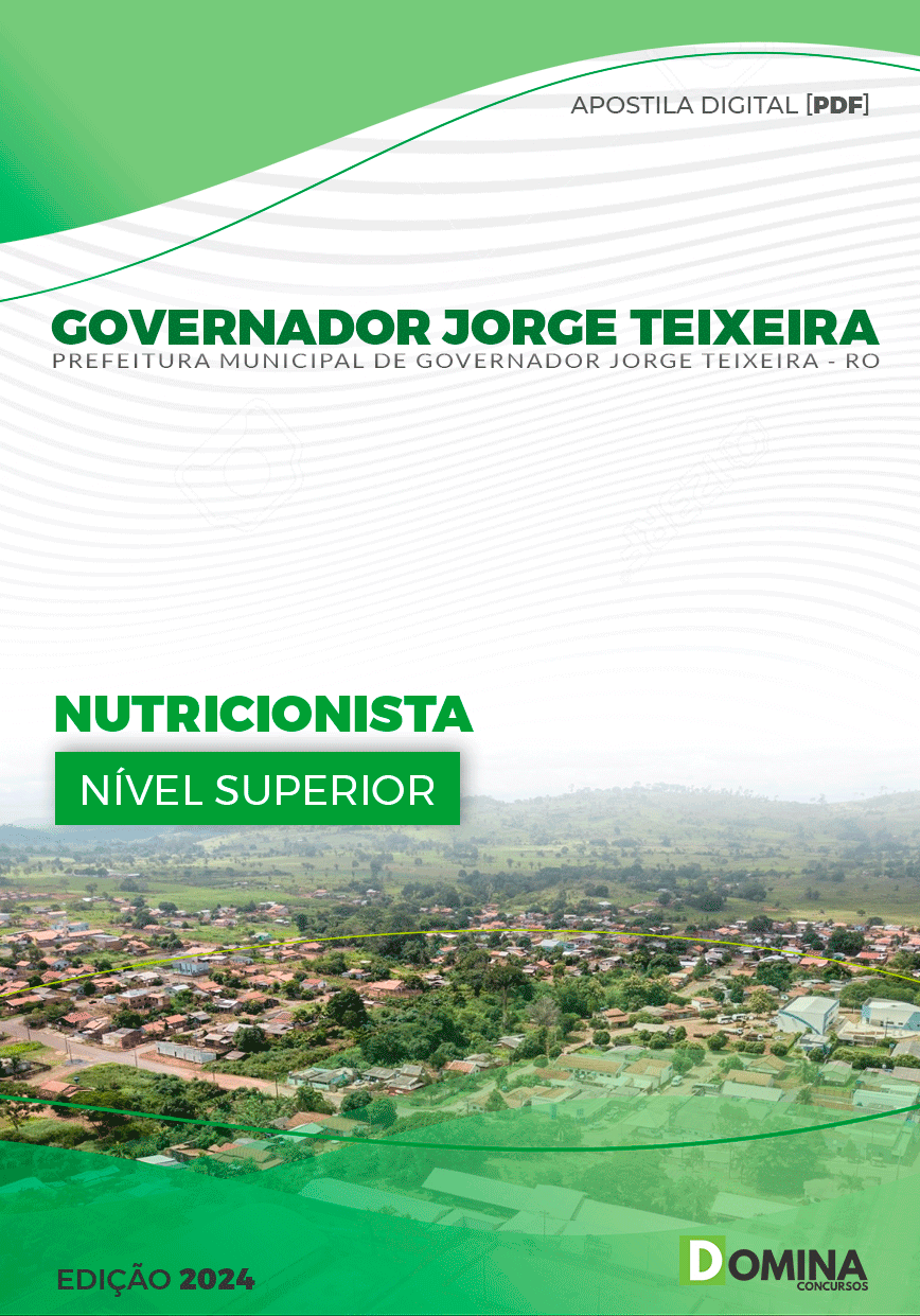 Apostila Governador Jorge Teixeira RO 2024 Nutricionista