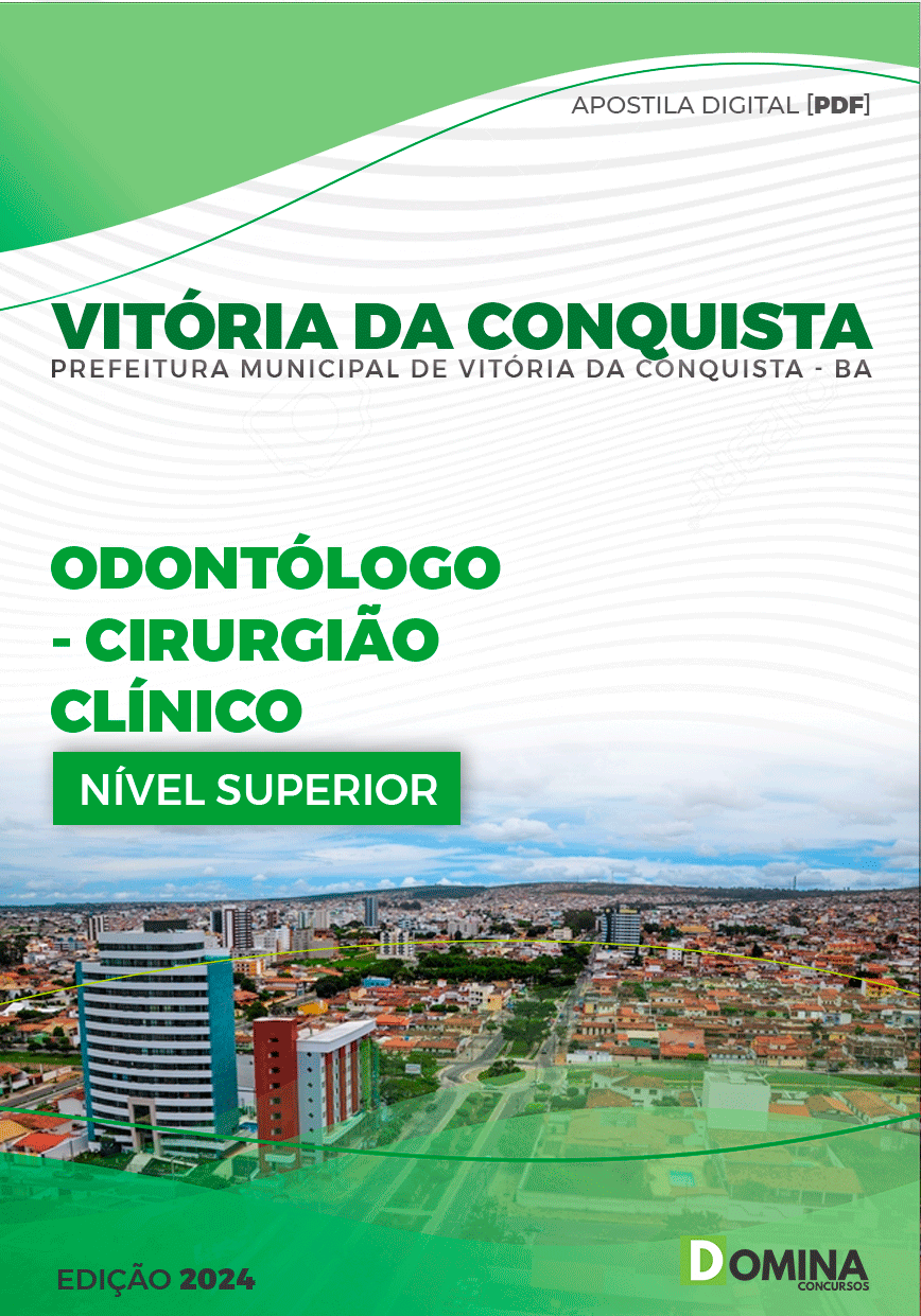 Apostila Prefeitura Vitória Da Conquista BA 2024 Odontólogo Cirurgião Clínico