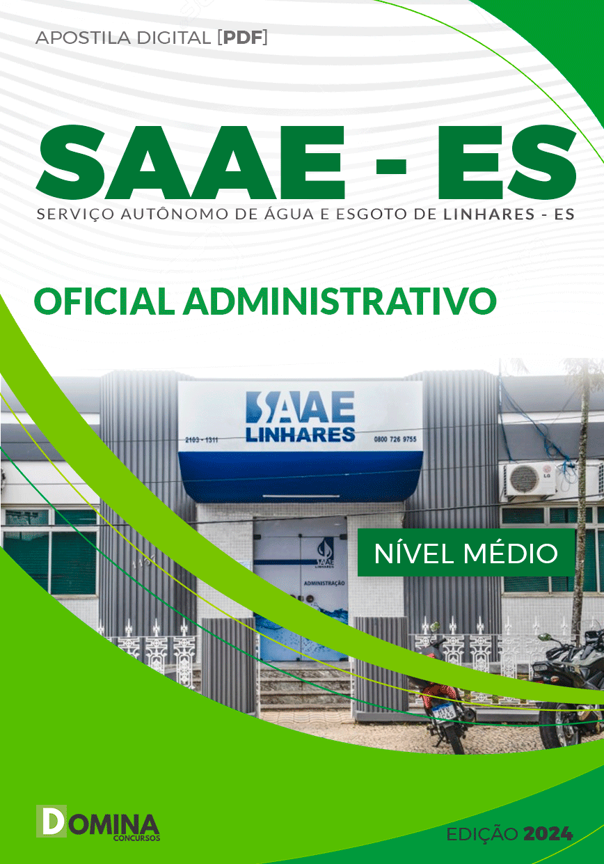 Apostila SAAE ES 2024 Oficial Administrativo