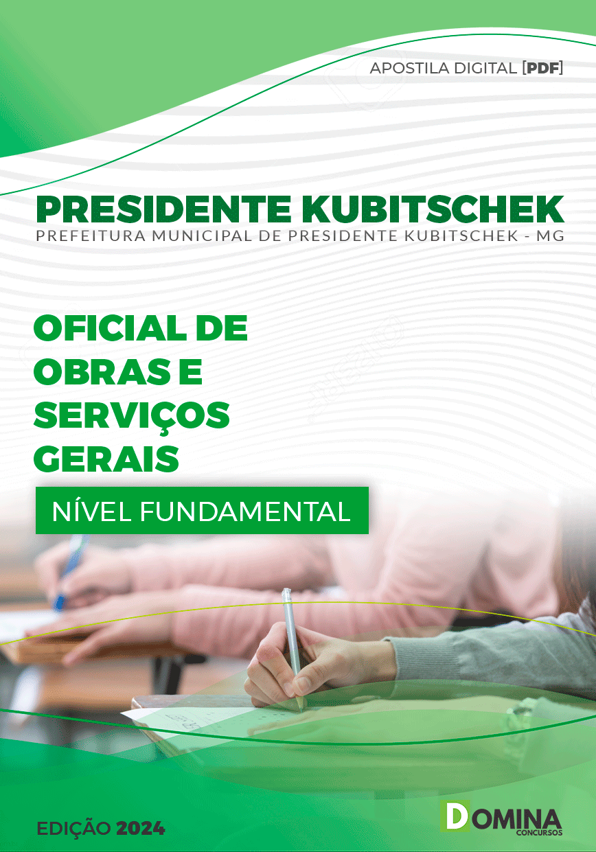 Apostila Oficial de Obras Presidente Kubitschek MG 2024