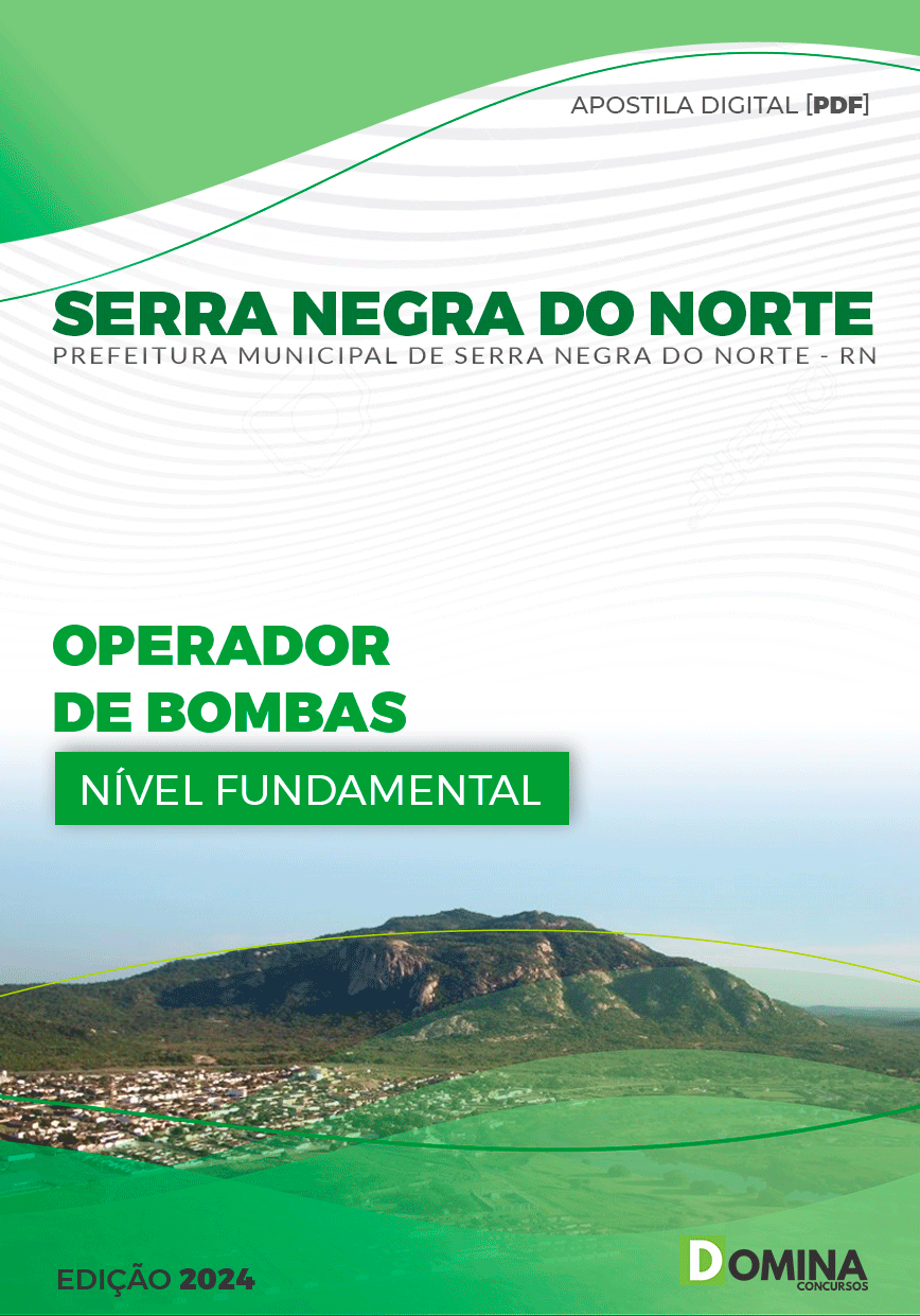 Apostila Serra Negra Do Norte RN 2024 Operador De Bombas