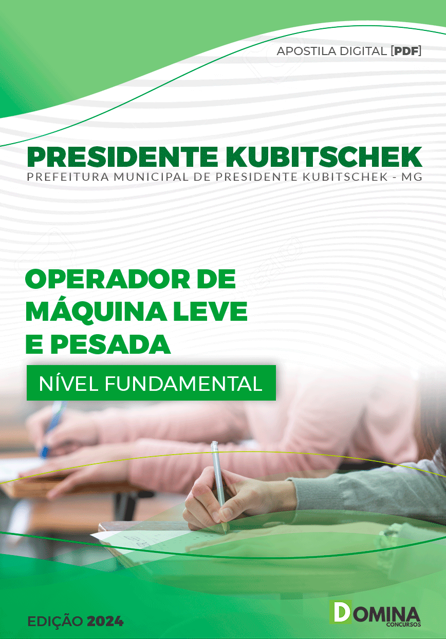 Apostila Operador de Máquinas Presidente Kubitschek MG 2024