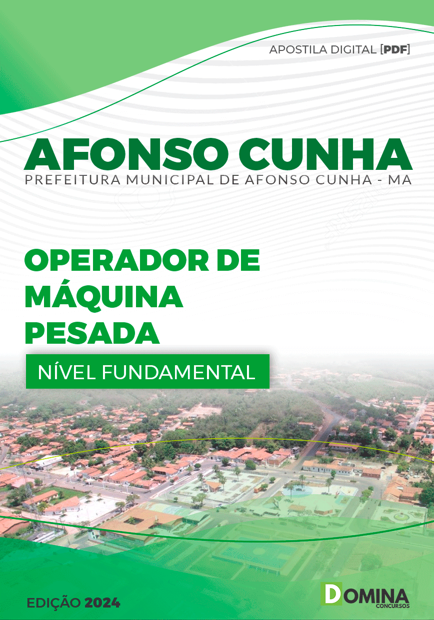 Apostila Afonso Cunha MA 2024 Operador De Máquinas Pesadas