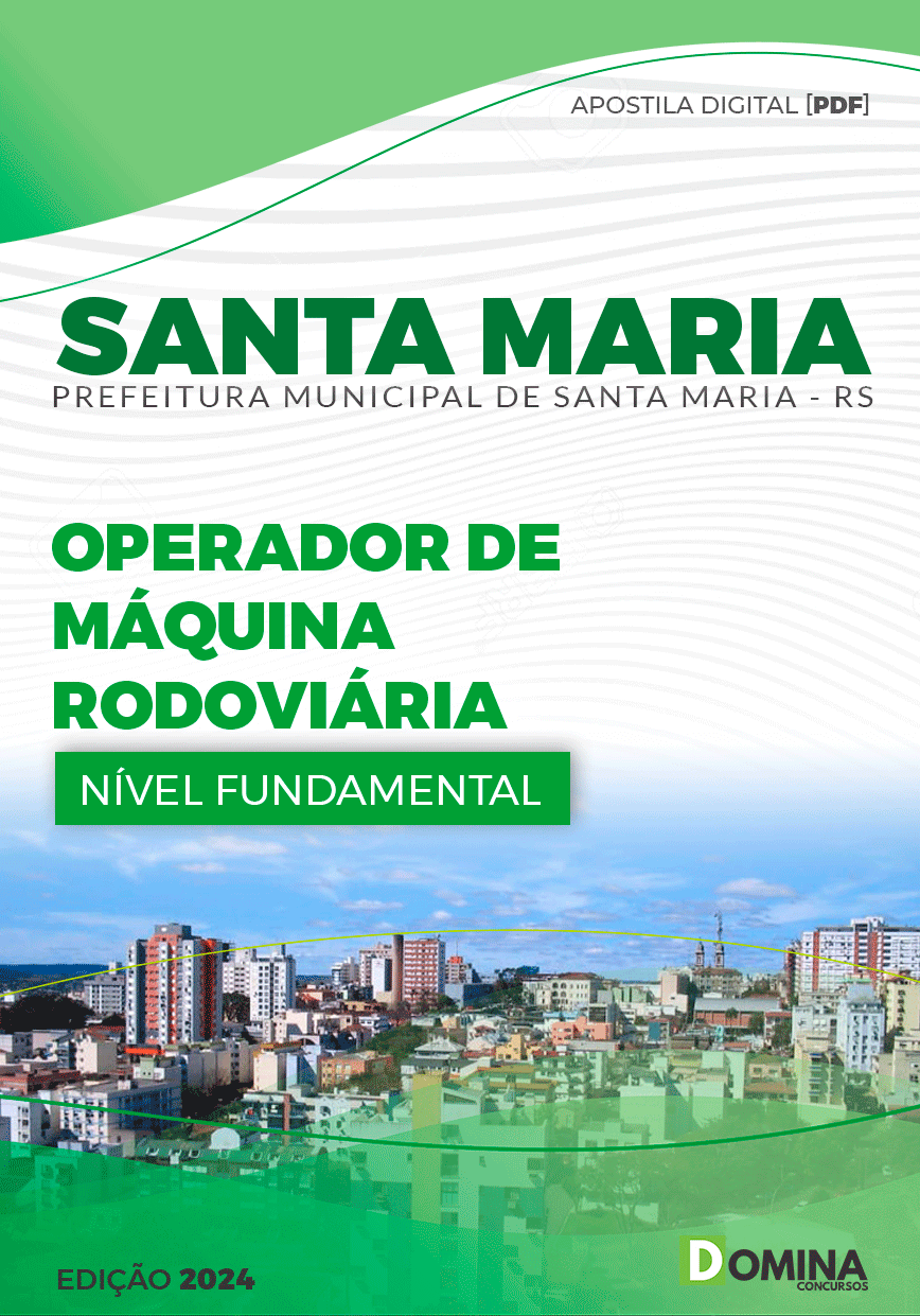 Apostila Operador de Máquina Rodoviária Santa Maria RS 2024