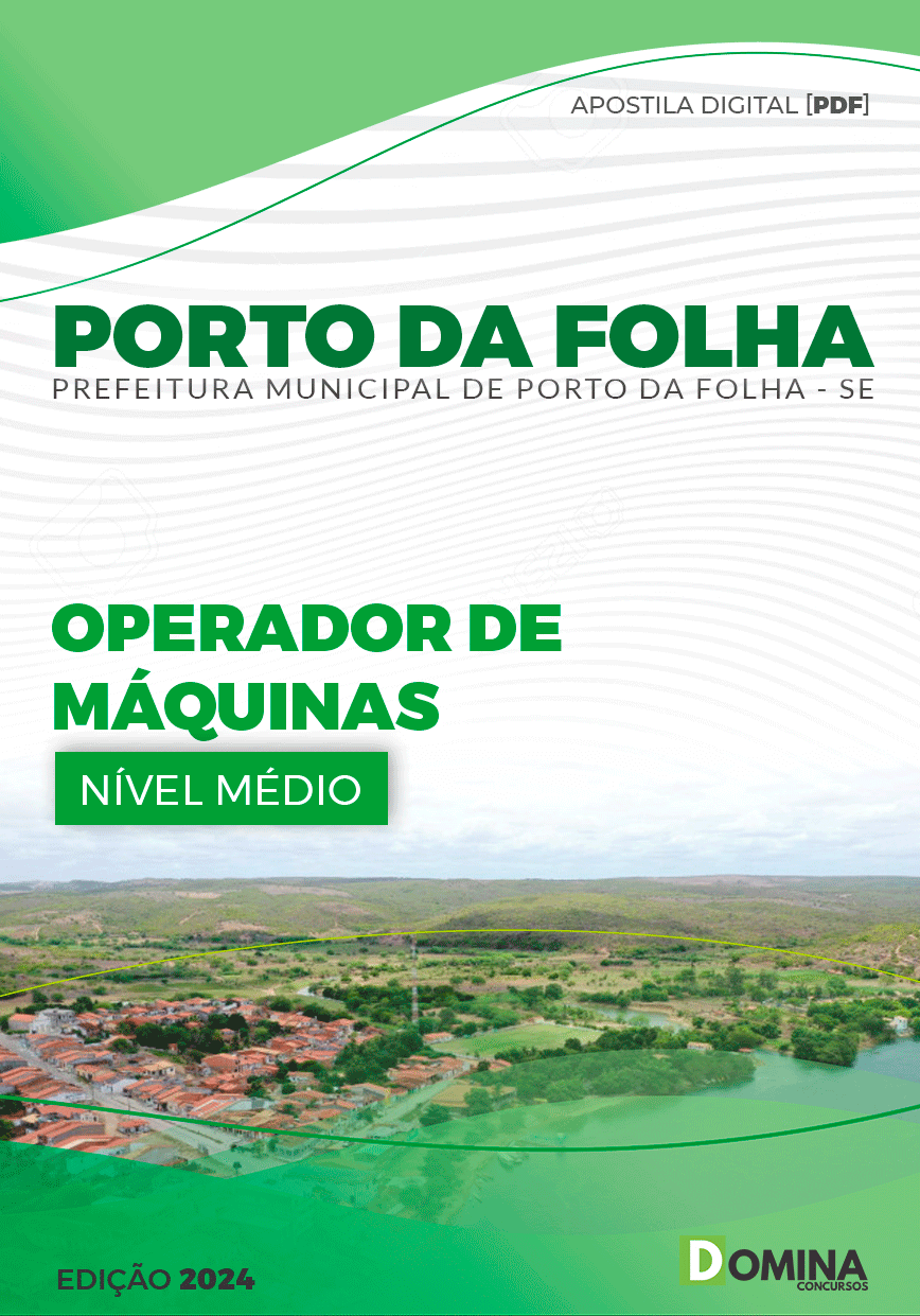 Apostila Porto Da Folha SE 2024 Operador Máquinas