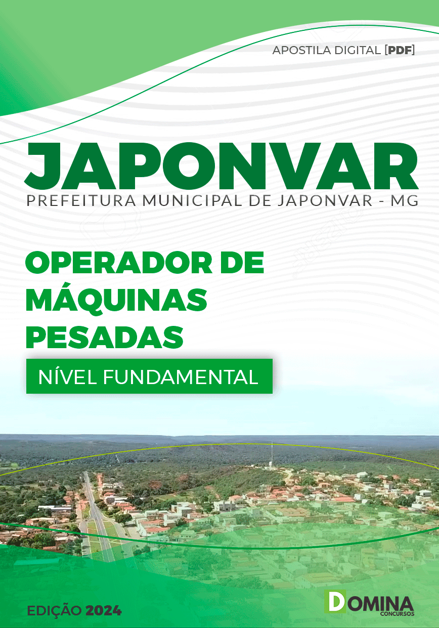 Apostila Operador de Máquinas Pesadas Japonvar MG 2024