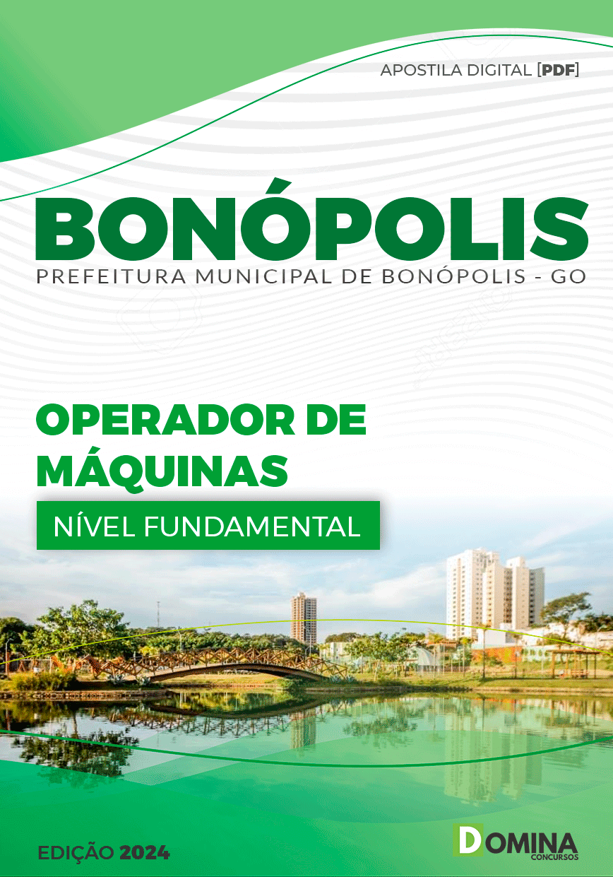 Apostila Operador de Máquinas Bonópolis GO 2024