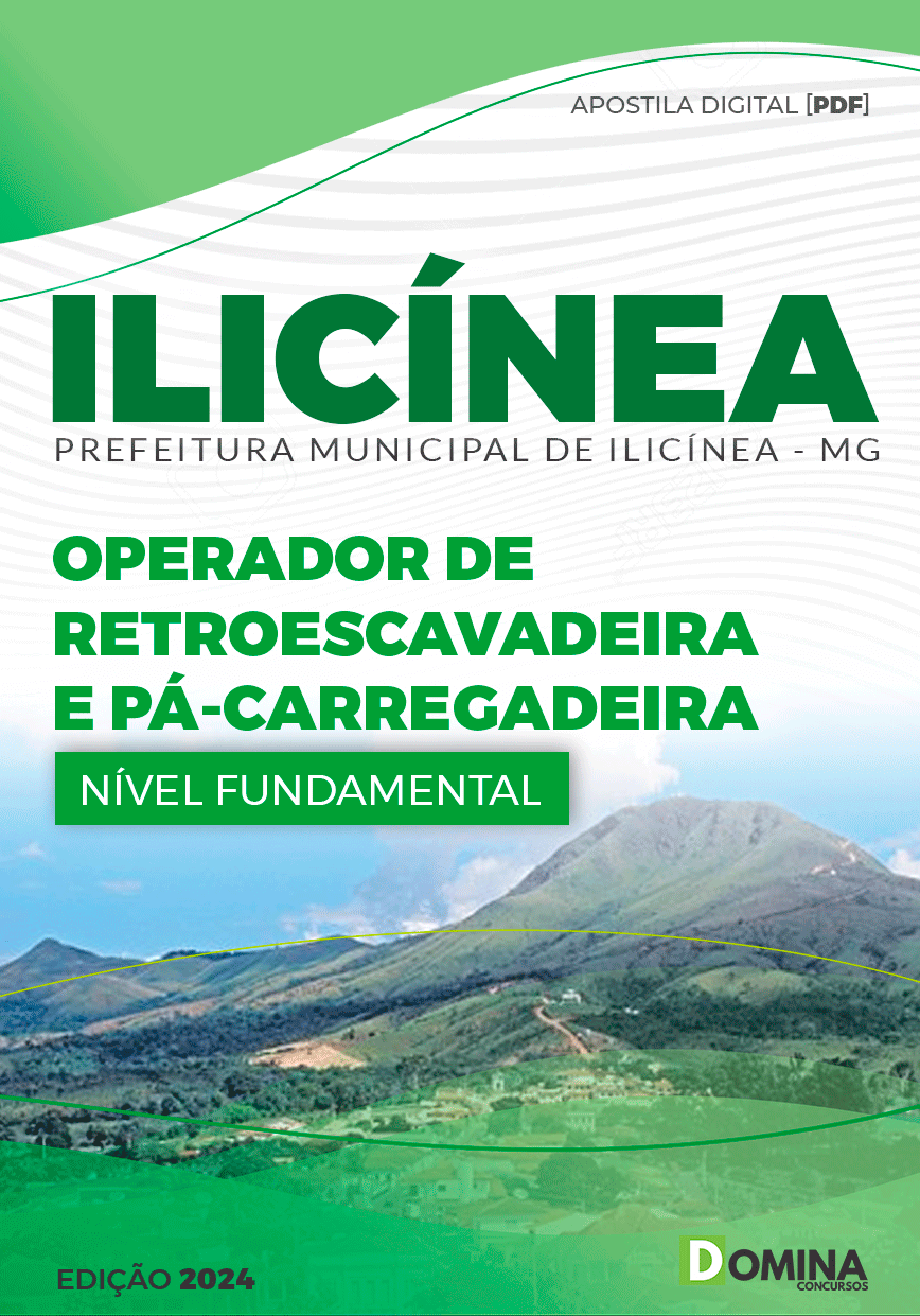 Apostila Ilicínea MG 2024 Operador De Retroescavadeira