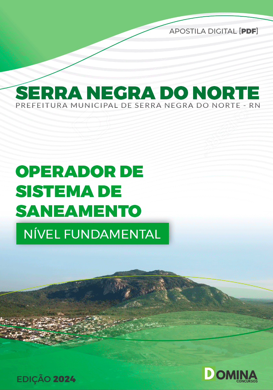 Apostila Serra Negra Do Norte RN 2024 Op Sistema Saneamento